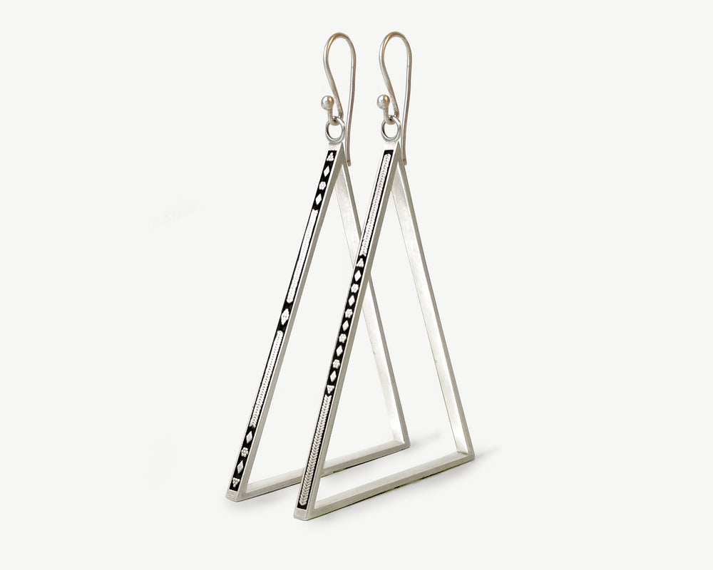 Zir’ah Earrings / Triangles with Ethnic Imprints